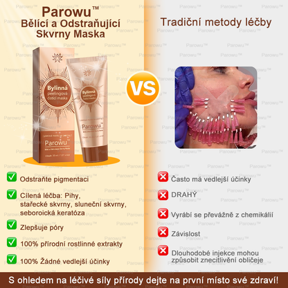 Parowu™ Bělící a Odstraňující Skvrny Maska -🍀Přírodní složky trvale odstraňují pigmentové skvrny, stařecké skvrny, pihy a sluneční skvrny🔥