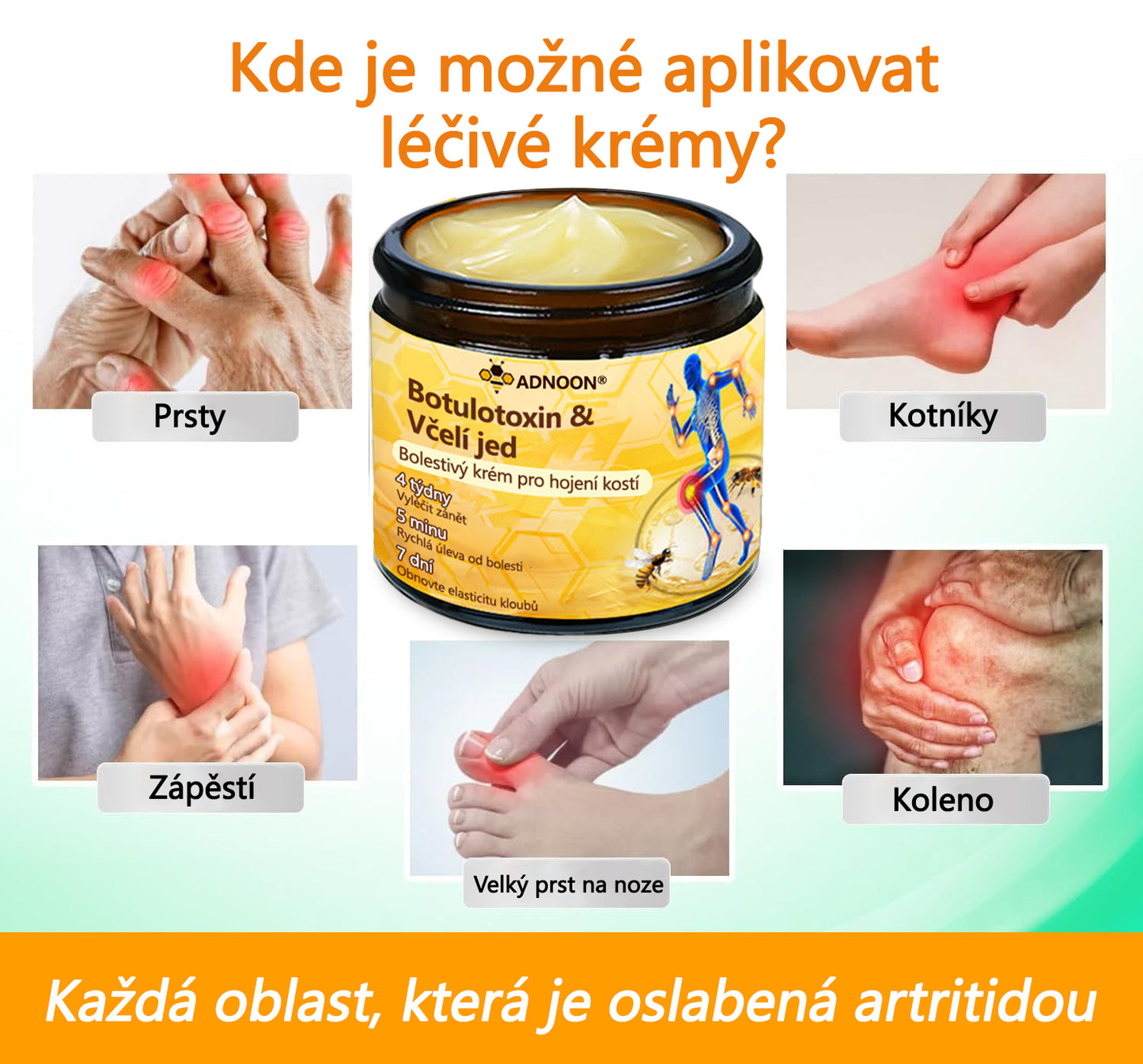 ADNOON™ Krém s botulotoxinem a včelím jedem pro úlevu od bolesti a regeneraci kostí 🐝
