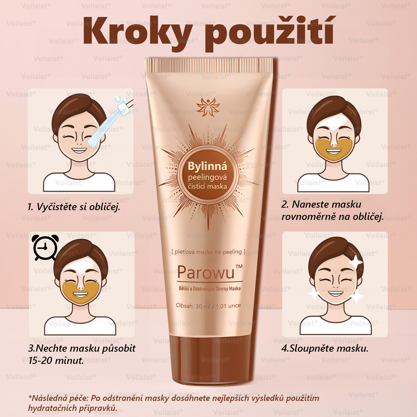 Parowu™ Bělící a Odstraňující Skvrny Maska -🍀Přírodní složky trvale odstraňují pigmentové skvrny, stařecké skvrny, pihy a sluneční skvrny🔥